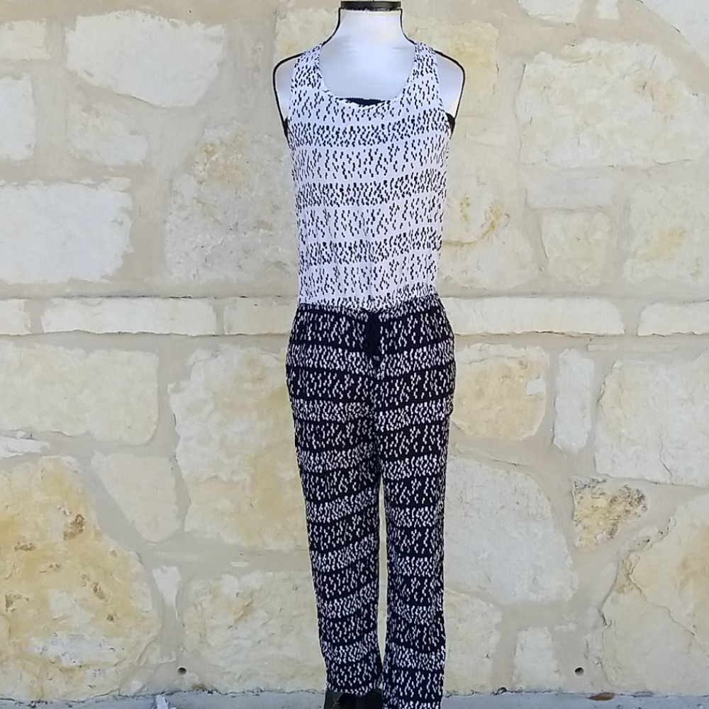 Forever 21 Sleeveless Multi Pattern Jumpsuit